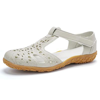 Damen Römersandalen Sommer Mary Jane Strand Flache Schuhe Geschlossene Zehe Lässige Niedliche Lauf-Sandalen Übergröße