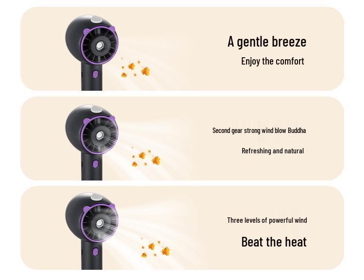 Cartoon Mini Handheld Humidifying Fan with USB Charging