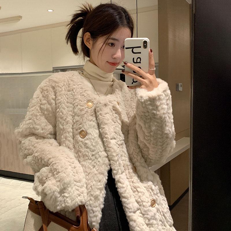 Coat for Women Cotton Plush Autumn Winter Thickened Fleece Sweatshirt Oversize Casual Coat Jacket