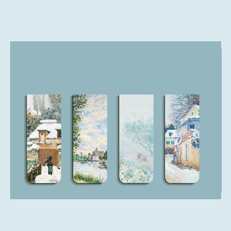 2-5 st/set Enkelhet Bokmärken för barn Natthimlen Hav Landskap Scenary Bokmärken Magnet Bokmärken för böcker Skolmaterial