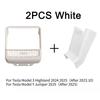For Tesla Model Y Juniper 2025 Rear Screen Cover Protector Frame Back Air Vent Trim Protective White Car Interior Accessories