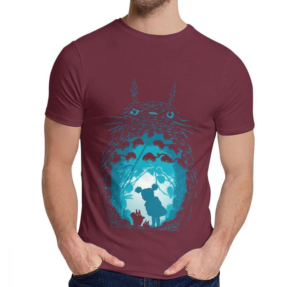 Round Neck My Neighbor Totoro Tees Hayao Miyazaki Tee Shirt Summer Men Cotton Top Tee Hot