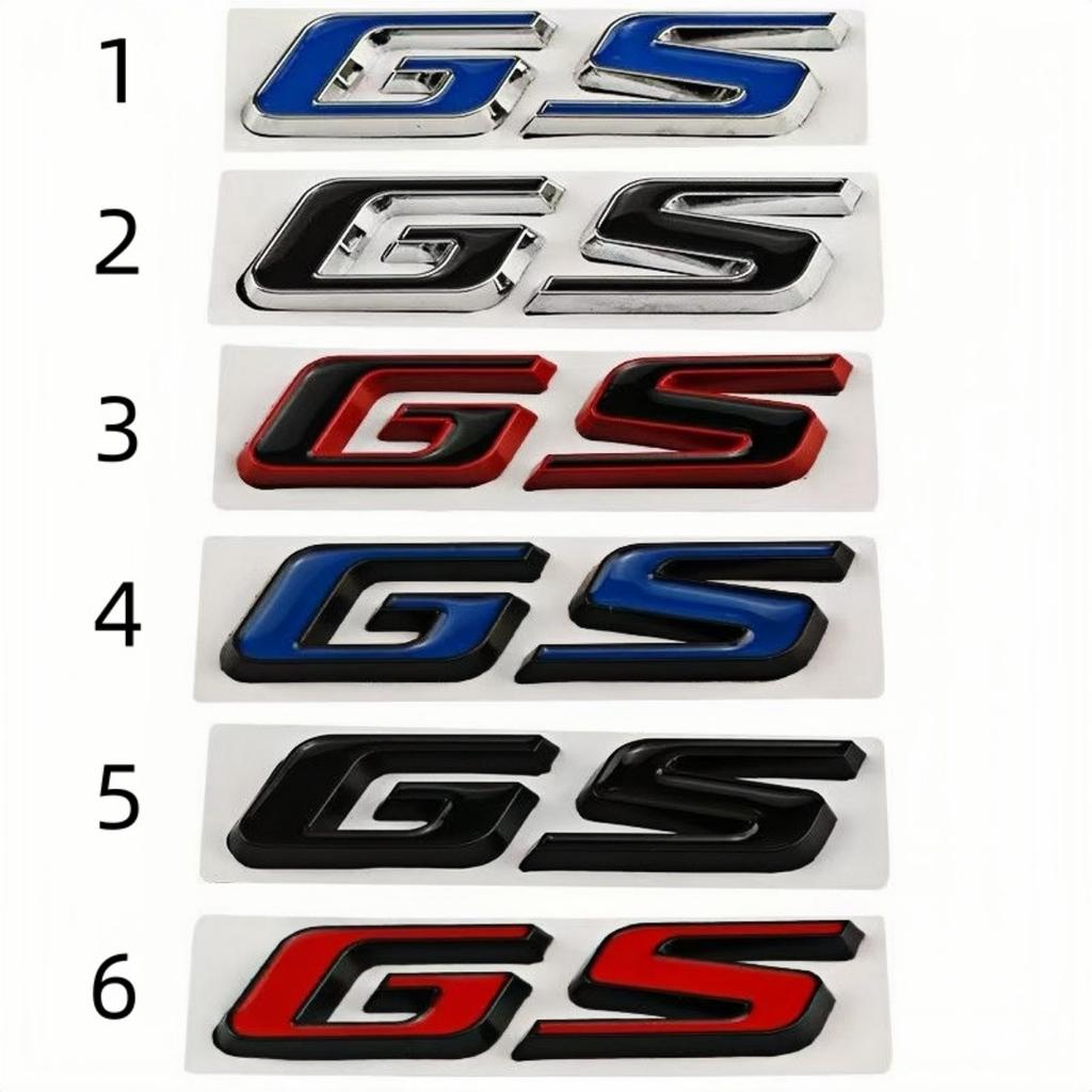 1pc 3d Metal GS Logo Emblem Decal Rear Trunk Side Fender Badge Sticker for New Regal Lacrosse Excelle XT Car Styling Tail Bumper