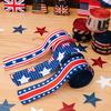 Independence Classic Day Celebration Decor American Fabric Ribbons In Red White And Hues Blue