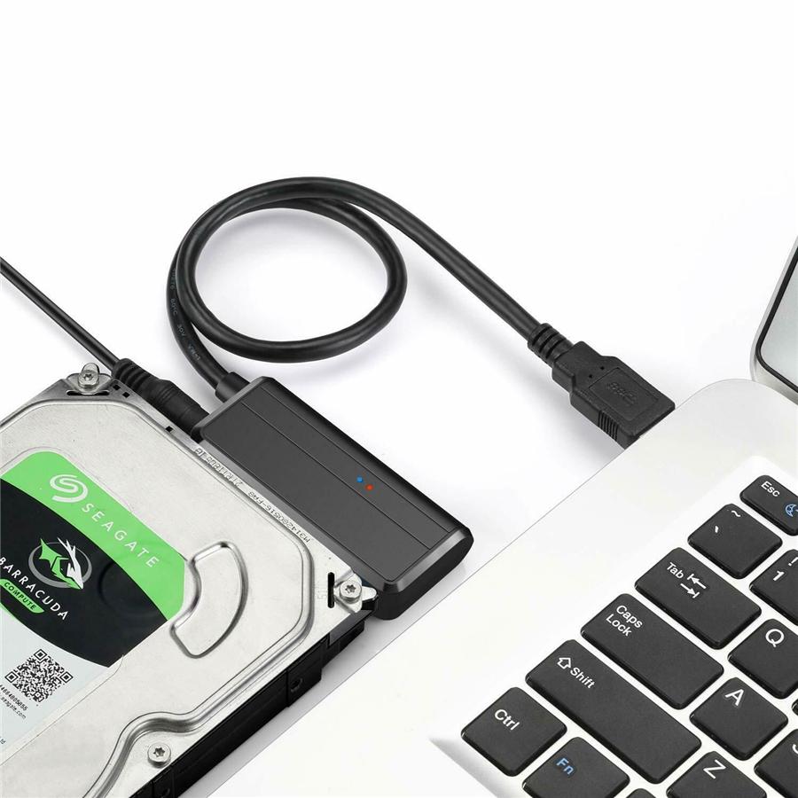 SATA to USB 3.0 Adapter Cable for 2.5 3.5 Inch HDD and SSD, SATA III Hard Drive  With US Plug