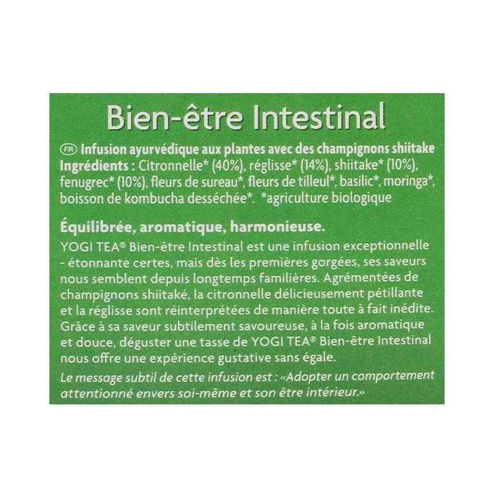 Infusion bien être intestinal 17 sachets Yogi Tea BIO