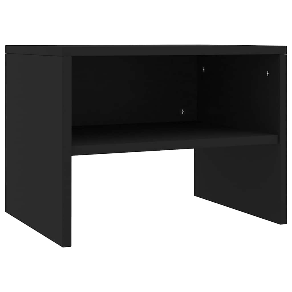 Nightstands 2 Pcs Black 40x30x30 cm Engineered Wood