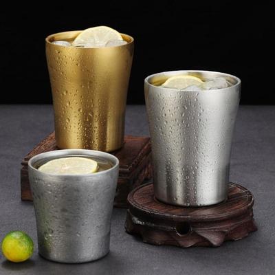 Insulated 304Stainless Steel Cups Double Wall Stackable Tumblers Metal Drinking Glasses for Home Office and Camping X3UC