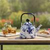 Glossy Enamel Tea Kettle | Compact, EnamelonSteel Kettle, for Kitchen 1.1L Wheat Ear