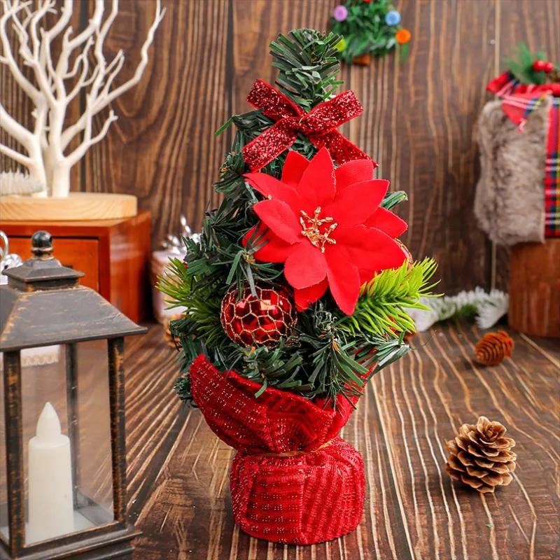 20cm Mini Christmas Tree Desk Table Decor Small Party Ornaments Gift Home Decoration Party DIY Festival Supplies Christmas Decor