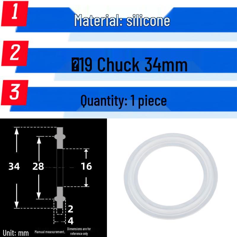 Silicone Quick-Release Sealing Ring & PTFE EPDM Fluoro Rubber Gasket Set
