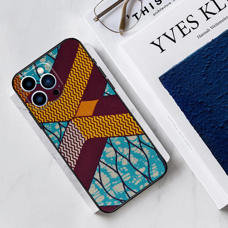 African Wax Fabric Phone Case For iPhone 13 11 12 14 15 16 Pro Max 7 8 Plus X XS XR 12 13 Mini Bumper Cover