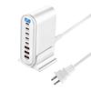 600W 8 Port Fast Charging Adapter with LED Display Desktop Fast Charging Station Adapter for Laptop Phone Tablet