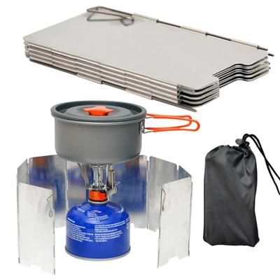 Faltbarer Campingkocher Windschutz Tragbar Leicht 9 Platten Aluminiumlegierung Outdoor Wandern