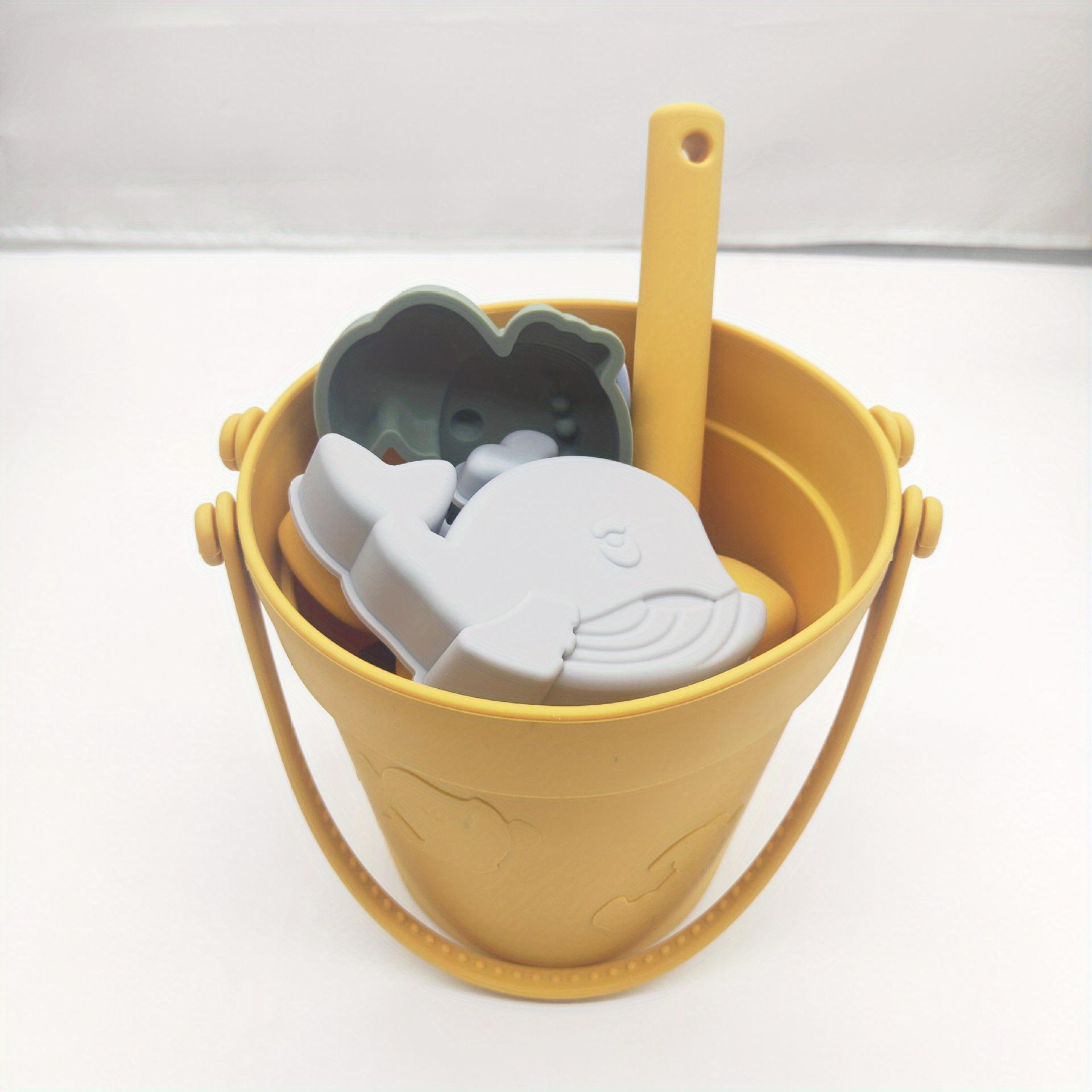 

8 шт. набор силиконовых пляжных игрушек, портативный набор силиконовых игрушек для родителей и детей на открытом воздухе, защищающий от падения (Аксессуары для игрушек, случайное сочетание цветов) жёлтый