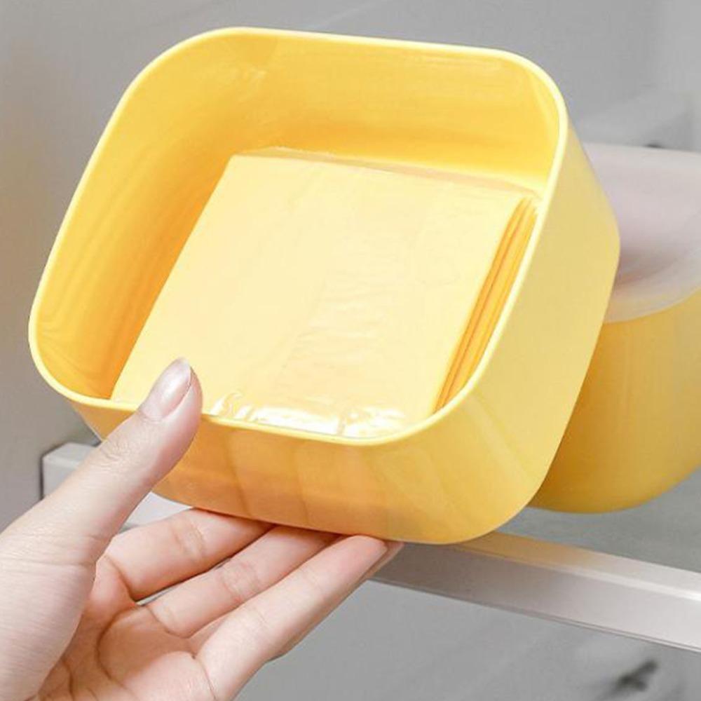 Plastic Cheese Storage Container 1.2L Refrigerator Storage Box Dairy Storage Container Fridge Use
