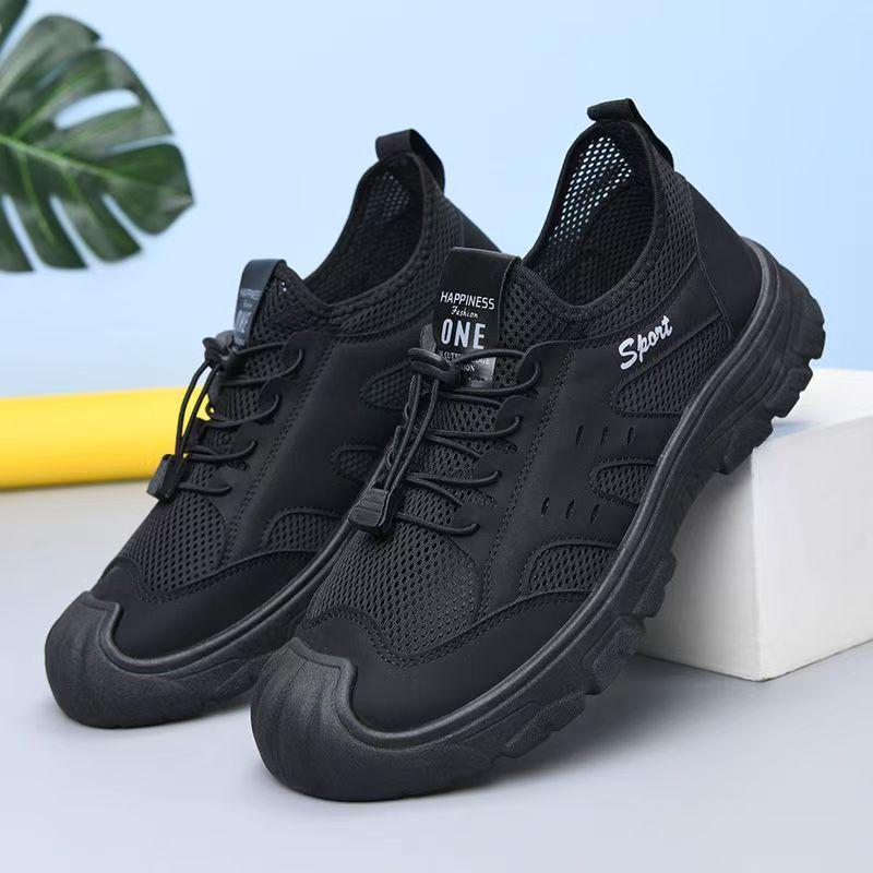 Men's Summer Breathable Mesh Shoes, Soft Sole, Non-slip, Comfortable Hiking and Casual Sports Shoes.