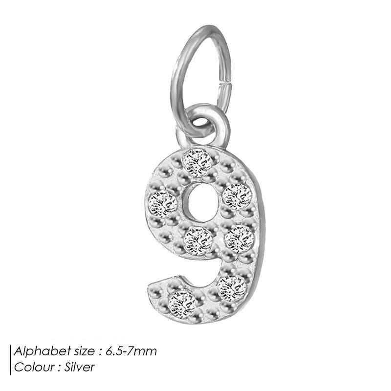 Europäischer & Amerikanischer Vollpavé Diamant Edelstahl Buchstabenanhänger mit DIY Zirkon Halskette & Armband Optionen