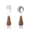 304 Stainless Steel Creative Cute Standing Walnut Spoon Fork Fruit Fork Dessert Spoon Household Spoon Fork