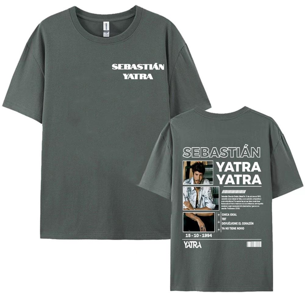 Singer SEBASTIAN YATRA Milagro 2025 Graphics Tshirts for Men Vintage Casual Comfort ONeck T Shirt Fashion Short Sleeve Tshirt
