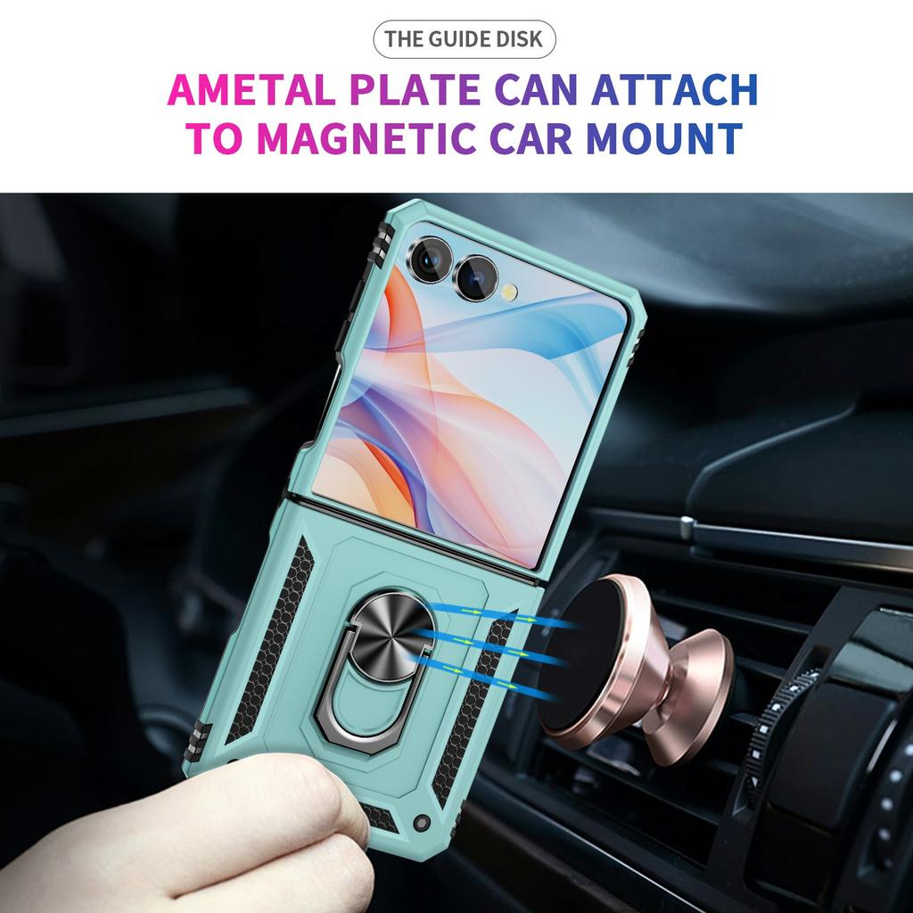 For Samsung Galaxy Z Flip7 5G Case TPU + PC Phone Cover with Ring Kickstand Drop Protection