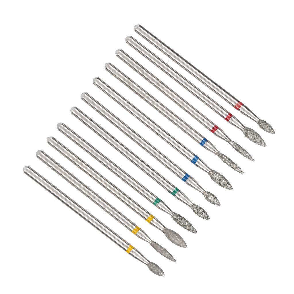 11Pcs Nail Drill Bit Emery Professionsal Exfoliating Polishing Burr Manicure Tools