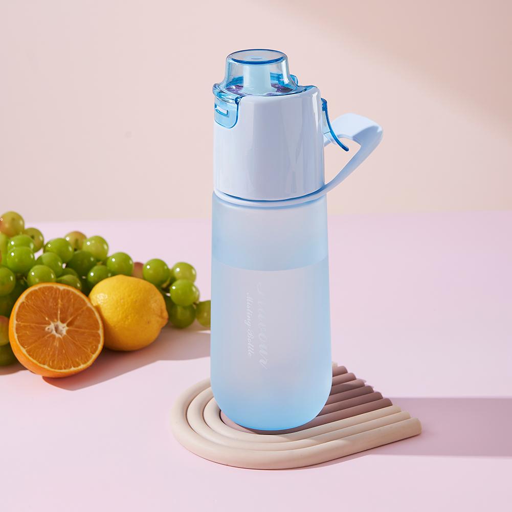750ml Butelka z rozpylaczem do wody Butelka z wodą smakową o smaku powietrza Przenośny kubek z rozpylaczem do nawadniania i chłodzenia podczas uprawiania sportu