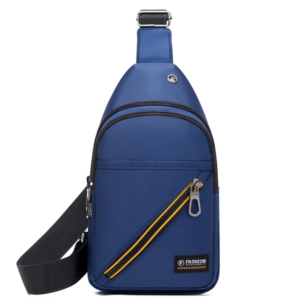 Men's Breast Bag, New Messenger Bag, Casual Men's Bag, Sports Backpack, Trendy Shoulder Bag, Oxford Cloth, Thickened and Wear-resistant.