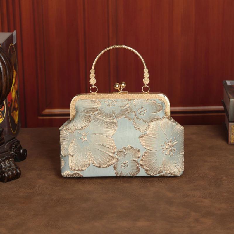 

Ципао сумка темперамент элегантная вечерняя сумка-клатч торжественная портативная сумка на золотой застежке сумка с жемчугом кроссбоди