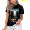 Women 3D Printed Short Sleeve O Neck T Shirt Polyester Summer Tees