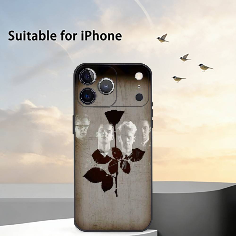 

Band Depeches M-Modes Phone Case For iPhone 17,16,15,14,13,12,11 Plus,Pro Max,XS,Soft Silicone Black Cover iPhone17promax