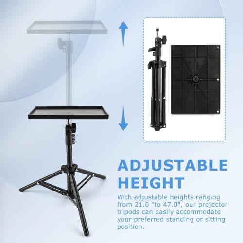 Ranjaner Projector Tripod Stand, Portable Laptop Tripod Stand, Multipurpose DJ Equipment Studio Stand Mount Holder for Outdoor Office Home Stage, Heig