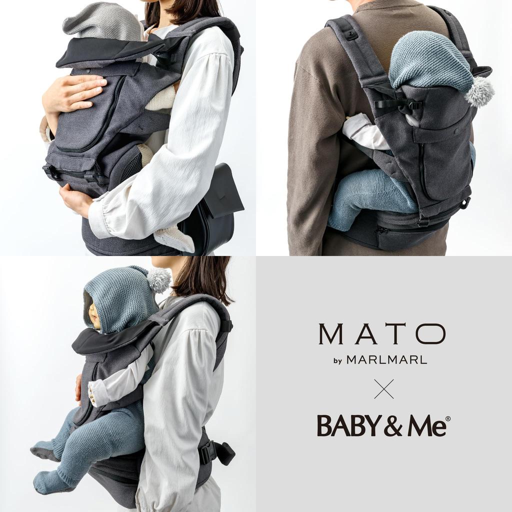 MATO X Beren First Set CHARCOAL Baby Carrier and Hip Seat Carrier BABY&Me (newborn Set) BM-10-04