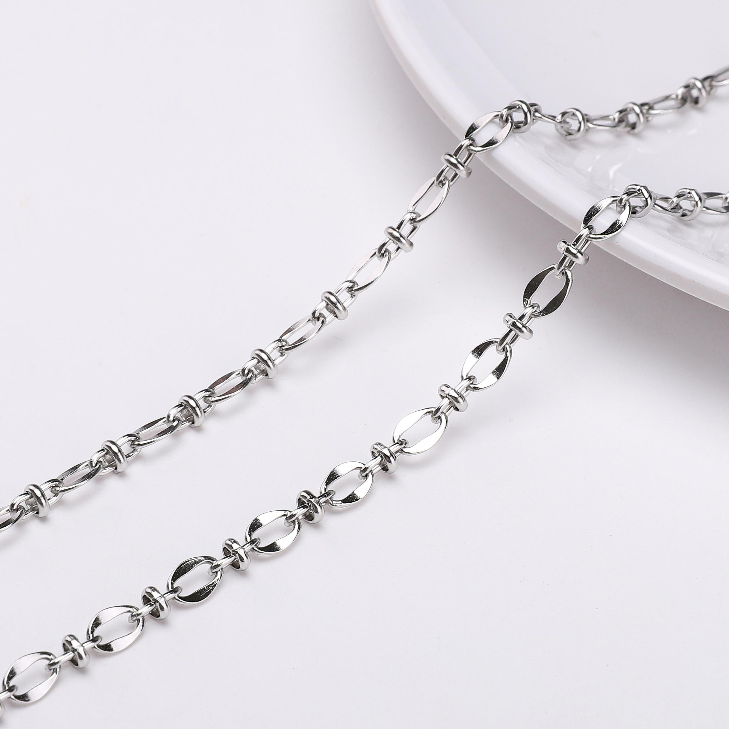 

1-метровая цепочка из нержавеющей стали, базовая панк-цепочка для самостоятельного изготовления ожерелья, браслета, ювелирных изделий, аксессуаров 11 4.5mm