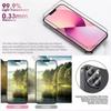 4 Stück Vollabdeckung Gehärtetes Glas für iPhone 14 15 16 17 Pro Max 13 12 11 XS Max XR Displayschutzfolie