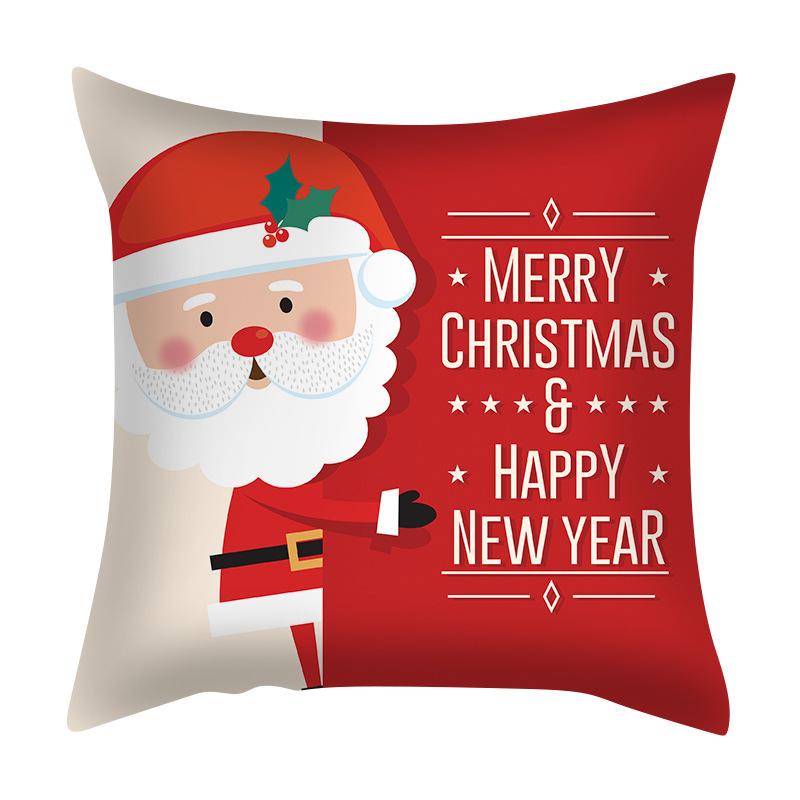 45cm Christmas Cushion Cover Navidad Merry Christmas Decorations For Home 2025 Xmas Noel Cristmas Ornaments New Year Gifts