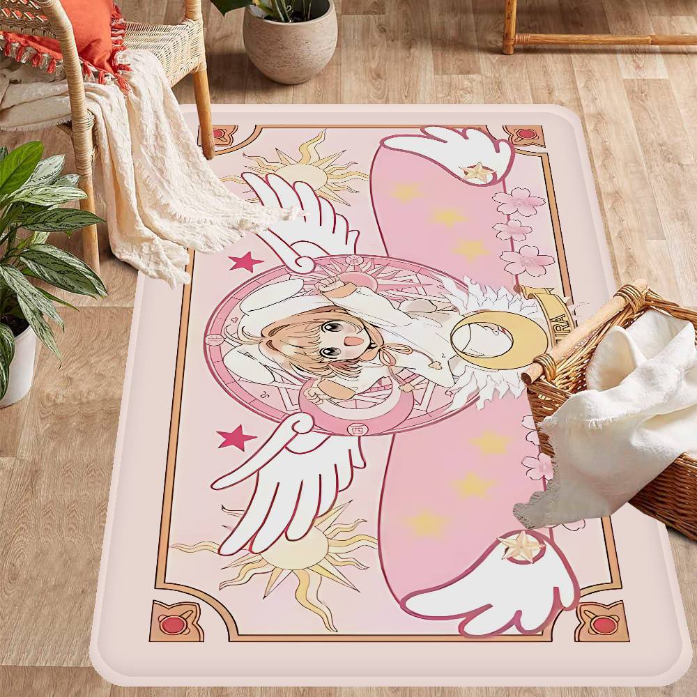 C-Cardcaptor Sakura Floor Mat INS Style Soft Bedroom Floor House Laundry Room Mat Anti-skid Household Carpets