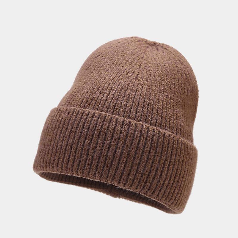 1pc Unisex Autumn Winter Warm Beanie Hats,Solid Color Stretch Knitted Crochet Beanies Hat Caps,Suitable for Daily Wear,Outdoor