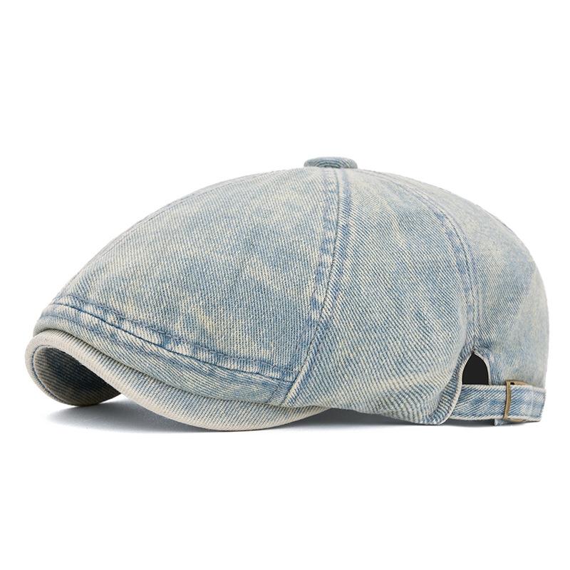 Vintage Denim Beret Autumn Newsboy Cap Men's British Forward Cap