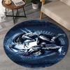 Alien Artwork Round Rug for Livingroom,Bedroom, Palyroom, Chair Rug, Area Rug, Circle Carpet, Large Size Fan Christmas Gift