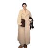 Winter New Suit Collar Lamb Wool Coat Women's Thickened Fur Integrated Long Fur Loose Coat Over the Knee