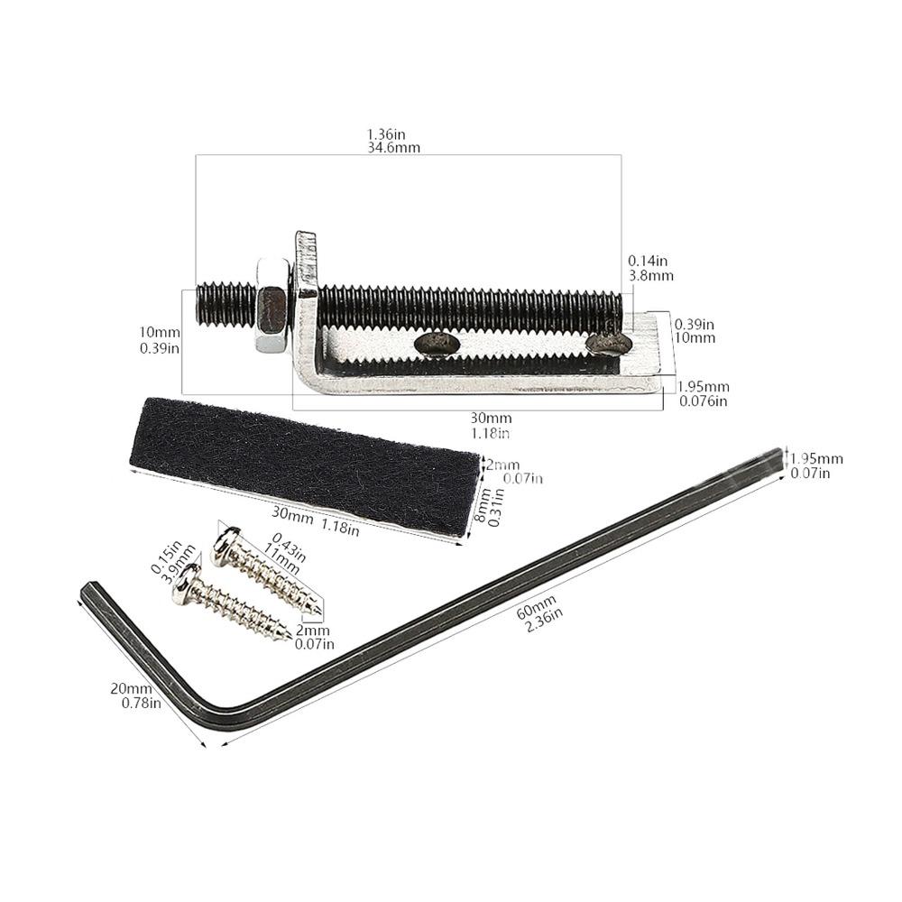 2sets Metal Tremolo Guitar Bridge Stopper Tremolo Bridge Stabilizer Kit Electric Guitar