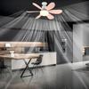 Socket Fan Lamp Remote Control Ceiling Fan LED Lamp E27 Base 42cm Indoor Ceiling Fan Light 3 Speeds Dimmable for Bedroom Kitchen