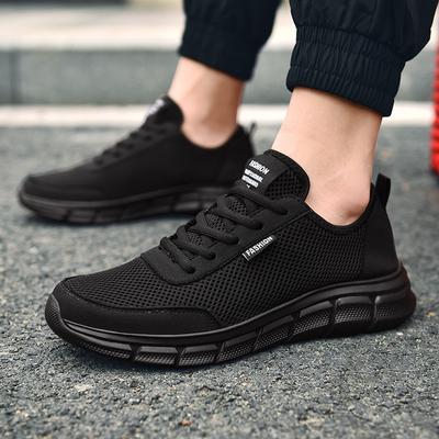 Ademende Heren Hardloopschoenen Lichtgewicht Heren Sneakers Antislip Outdoor Veterschoenen Mesh Sport Flats Schoenen