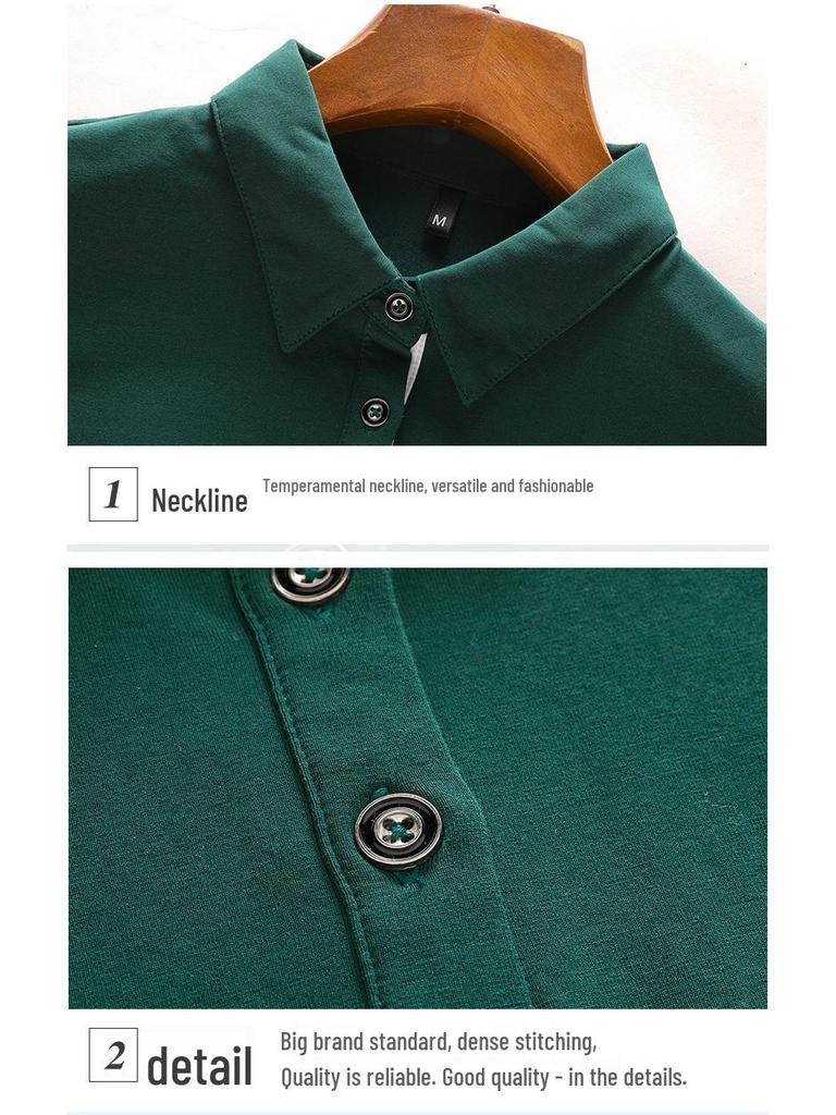 Herbst 2025 Vielseitiges lässiges Langarm-Poloshirt - Lockeres & stilvolles Design