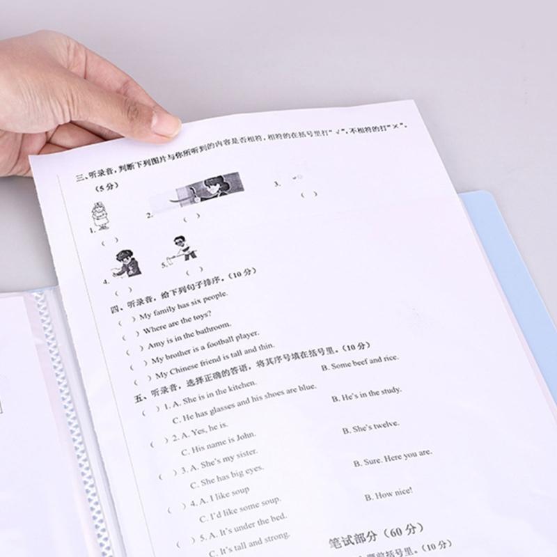 30 Pocket Document Display Folder Letter Size Display Book for School Office Presentations Filings Financial Documents
