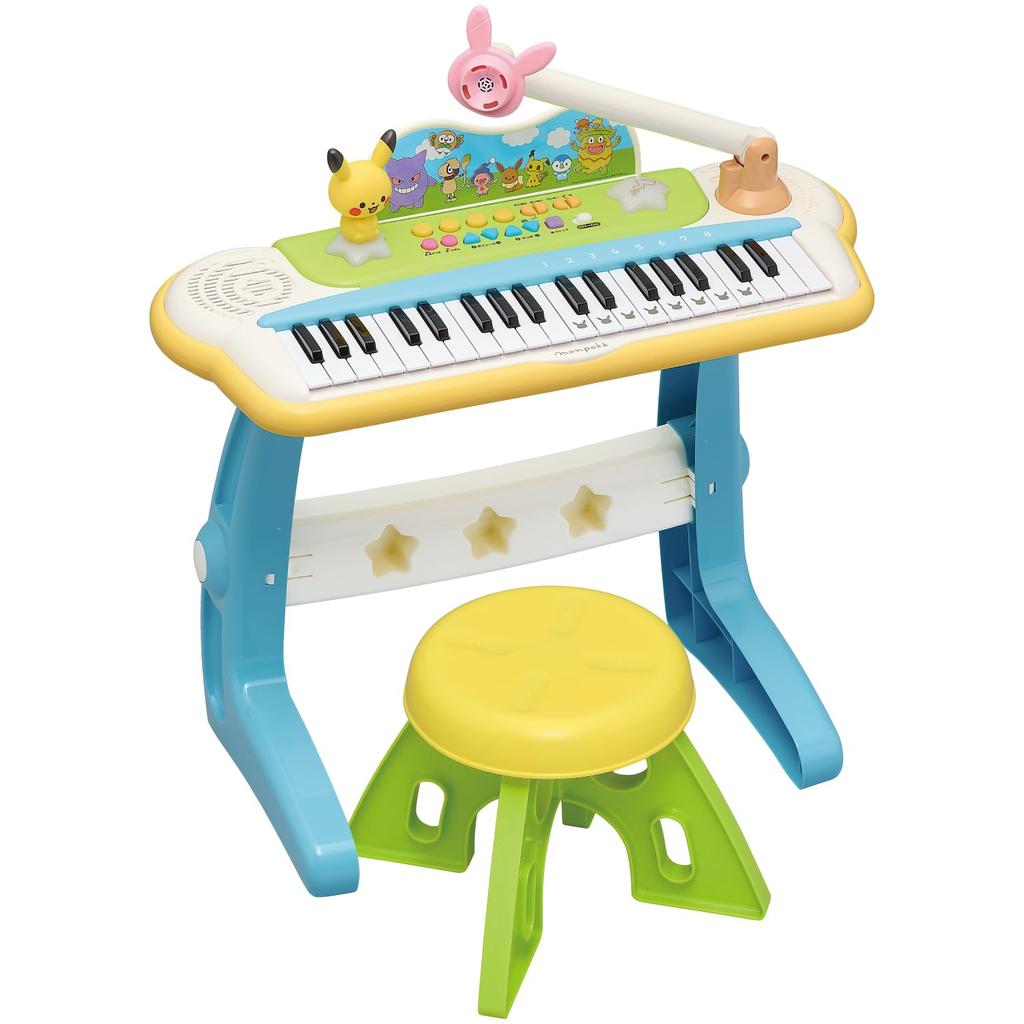 Toy Royal Monpoke Keyboard Kids Piano Instrument Sound Melody Sound For ages 3 and up (Pikachu/Pokémon) (Pikachu Voice/Microphone included)