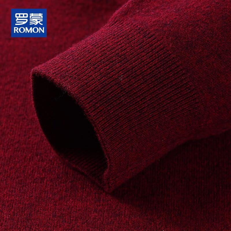 ROMON Men's 100% Pure Wool Half-Zip Sweater