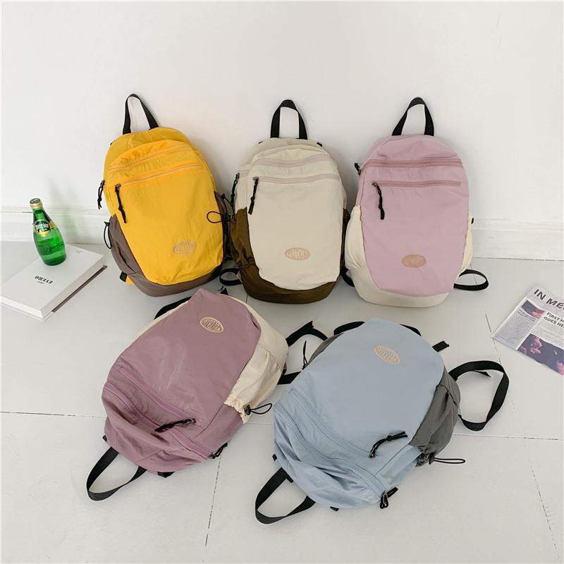 Schoolbag1011 outdoor backpack contrasting color mountaineering bag cute schoolbag lightweight travel bag light backpack small backpack wholesale