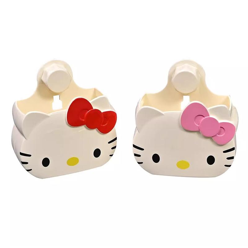 Sanrio Hello Kitty Toothbrush Storage Rack Cartoon Anime Cute Bathroom Large Capacity Storage Box Girl&Child Holiday Gifts